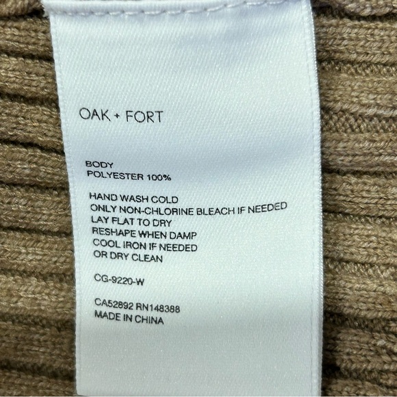 OAK + FORT Lead Gray Puffy Shoulder Cardigan in Women’s Size Small - Picture 6 of 6